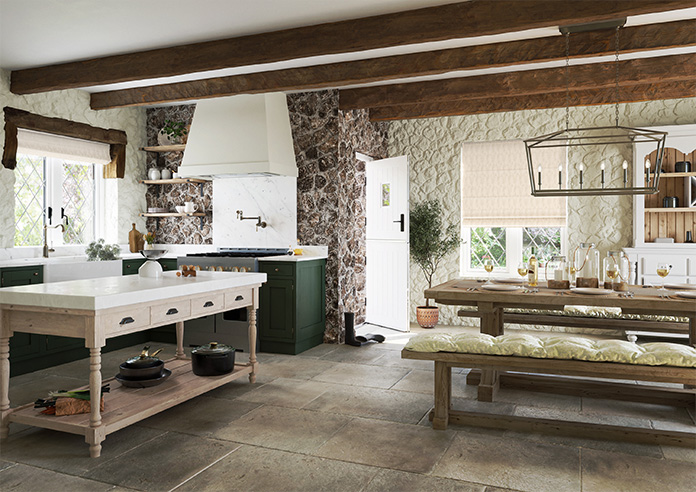 Anodise, White Gold - Motorised Roman Blind - Image 6